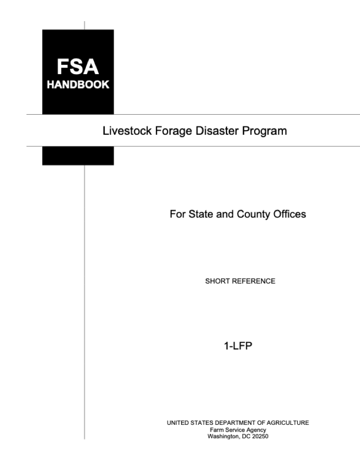 1-LFP: Livestock Forage Disaster Program (Amendment 1) preview