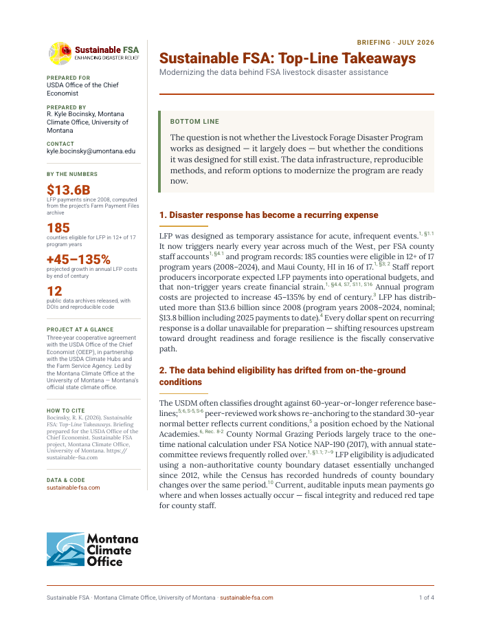 Sustainable FSA: Top-Line Takeaways preview