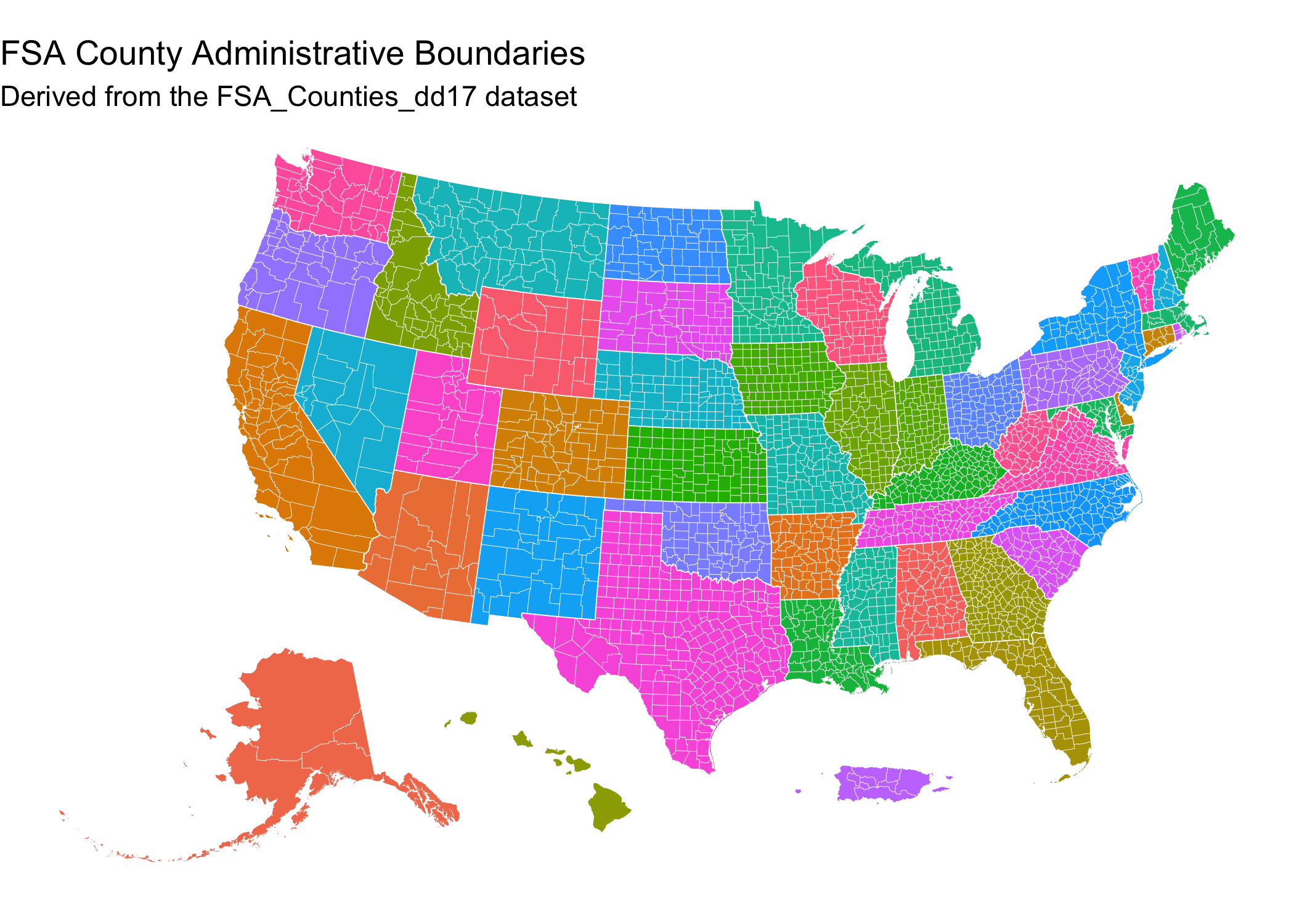 FSA_Counties_dd17 Boundary Dataset Preview