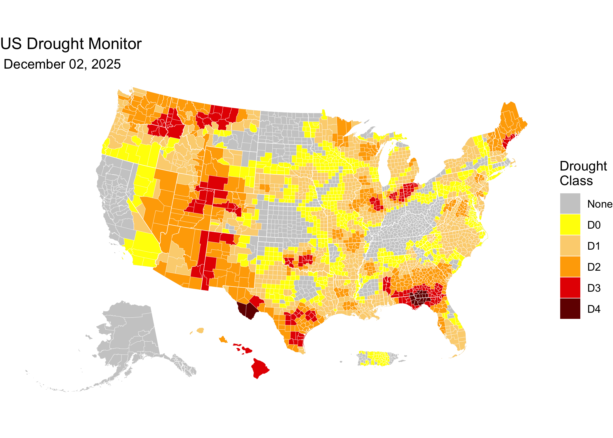 USDM Reported County Aggregations Preview